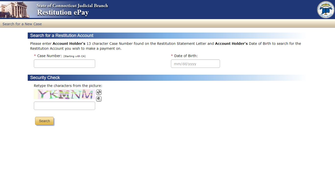 State of Connecticut Judicial Branch - Restitution ePay.